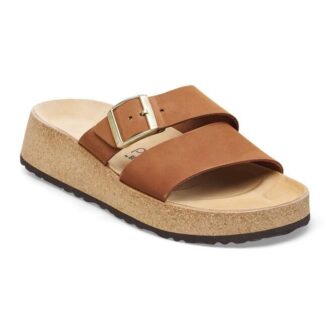 Almina in pelle nabuk color pecan