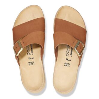 Almina in pelle nabuk color pecan