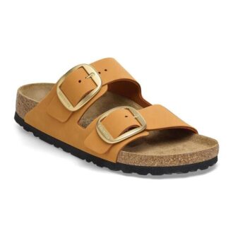 Arizona Big Buckle in pelle nabuk arancione bruciato