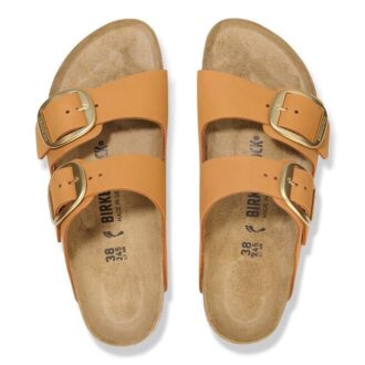 Arizona Big Buckle in pelle nabuk arancione bruciato