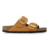 Arizona Big Buckle in pelle nabuk arancione bruciato