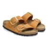 Arizona Big Buckle in pelle nabuk arancione bruciato