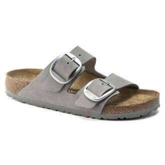 Arizona Big Buckle in pelle nabuk Dove Gray