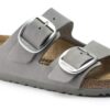 Arizona Big Buckle in pelle nabuk Dove Gray