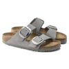Arizona Big Buckle in pelle nabuk Dove Gray