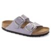 Arizona Big Buckle in pelle nabuk Purple Fog