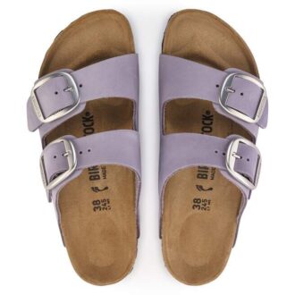 Arizona Big Buckle in pelle nabuk Purple Fog