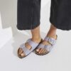 Arizona Big Buckle in pelle nabuk Purple Fog