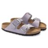 Arizona Big Buckle in pelle nabuk Purple Fog