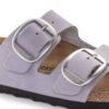 Arizona Big Buckle in pelle nabuk Purple Fog
