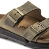 Arizona Crosstown Uomo in pelle oliata color kaki sbiadito