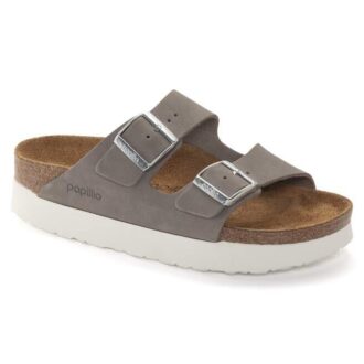 Arizona Flex Platform in pelle nabuk grigio tortora