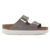Arizona Flex Platform in pelle nabuk grigio tortora Arizona Flex Platform in pelle nabuk grigio tortora