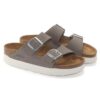 Arizona Flex Platform in pelle nabuk grigio tortora Arizona Flex Platform in pelle nabuk grigio tortora