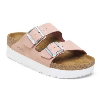 Arizona Flex Platform in pelle nabuk rosa tenue