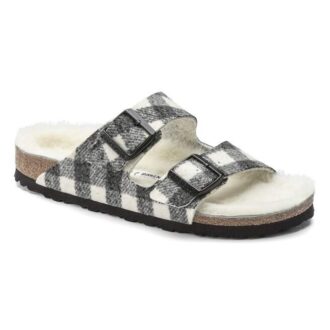 Arizona in pelle scamosciata e montone – Plaid bianco