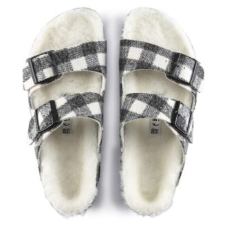 Arizona in pelle scamosciata e montone – Plaid bianco