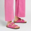 Arizona Shearling Pelle scamosciata-Pelle di montone Tulip fucsia