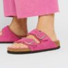 Arizona Shearling Pelle scamosciata-Pelle di montone Tulip fucsia