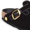 Boston Big Buckle Bordi a vista Rivetti Logo Tessuto Velluto Nero Boston Big Buckle Bordi a vista Rivetti Logo Tessuto Velluto Nero