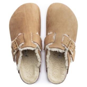 Boston Bold in pelle naturale e shearling
