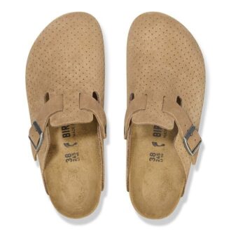 Boston in pelle scamosciata goffrata a pois, nuovo beige