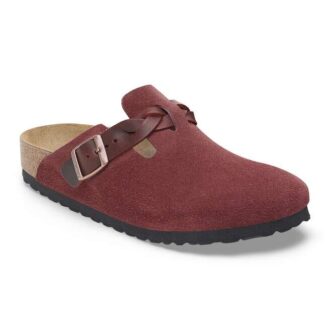 Boston in pelle scamosciata intrecciata Zinfandel