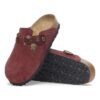 Boston in pelle scamosciata intrecciata Zinfandel