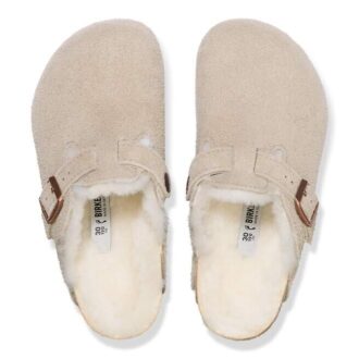 Boston Shearling Kids in pelle scamosciata e pelliccia