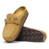 Buckley in pelle scamosciata goffrata effetto velluto a coste, color cuoio