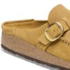 Buckley in pelle scamosciata goffrata effetto velluto a coste, color cuoio