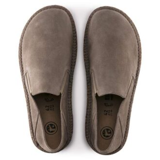 Callan in pelle scamosciata grigio taupe