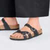 Franca intrecciata in pelle oliata nera Franca intrecciata in pelle oliata nera