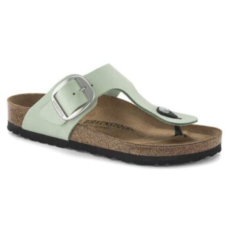 Gizeh Big Buckle in pelle nabuk Matcha