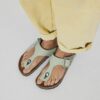 Gizeh Big Buckle in pelle nabuk Matcha Gizeh Big Buckle in pelle nabuk Matcha