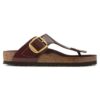 Gizeh Big Buckle in pelle naturale verniciata lucida color cioccolato Gizeh Big Buckle in pelle naturale verniciata lucida color cioccolato