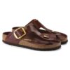 Gizeh Big Buckle in pelle naturale verniciata lucida color cioccolato Gizeh Big Buckle in pelle naturale verniciata lucida color cioccolato