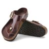 Gizeh Big Buckle in pelle naturale verniciata lucida color cioccolato Gizeh Big Buckle in pelle naturale verniciata lucida color cioccolato
