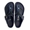Gizeh Big Buckle in pelle naturale verniciata nera Gizeh Big Buckle in pelle naturale verniciata nera