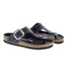 Gizeh Big Buckle in pelle naturale verniciata nera Gizeh Big Buckle in pelle naturale verniciata nera
