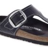 Gizeh Big Buckle in pelle naturale verniciata nera Gizeh Big Buckle in pelle naturale verniciata nera