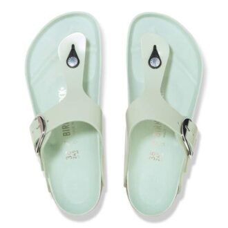 Gizeh Big Buckle in pelle verniciata naturale