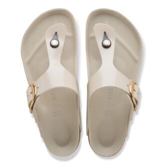 Gizeh Big Buckle in pelle verniciata naturale