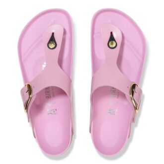 Gizeh Big Buckle in pelle verniciata naturale