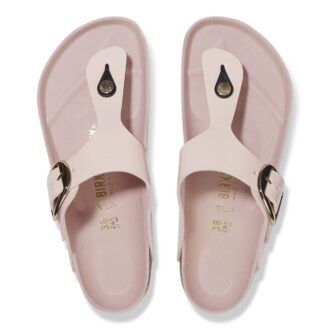 Gizeh Big Buckle in pelle verniciata naturale