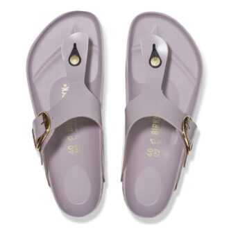 Gizeh Big Buckle in pelle verniciata naturale