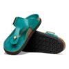 Gizeh con fibbia a goccia in pelle verniciata naturale