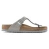 Gizeh Soft Footbed in pelle nabuk grigio tortora Gizeh Soft Footbed in pelle nabuk grigio tortora