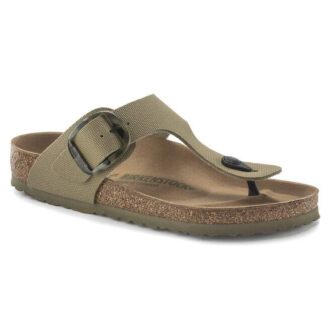 Gizeh Vegan Big Buckle Tessuto Khaki Sbiadito