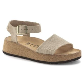 Glenda in pelle scamosciata e tessuto Sandcastle